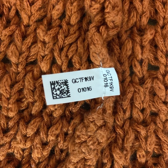 Aerie Sleeveless Crochet Sweater Burn Orange Size L - Picture 8 of 8